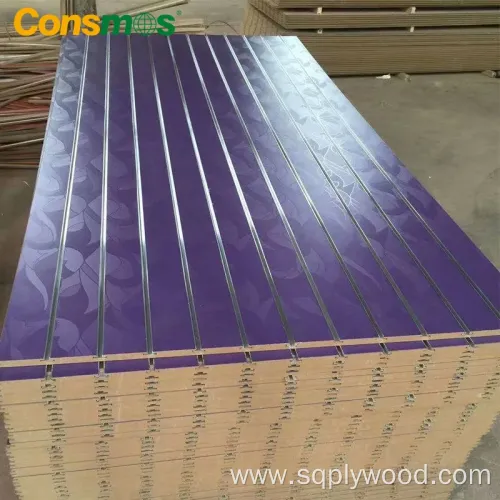 Linyi Factory 2-25mm Melamine Slatwall MDF Fiber Board